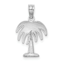 14K White Gold Charleston Palm Tree Charm