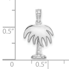 14K White Gold Charleston Palm Tree Charm