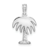 14K White Gold Charleston Palm Tree Charm