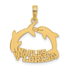 14K NAPLES FLORIDA Jumping Dolphins Charm