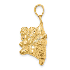 14K 3-D Conch Shell Charm