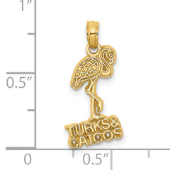 14K TURKS AND CAICOS Flamingo Charm