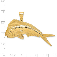 14K 2-D Female Dorado (Mahi-Mahi) Charm