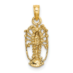 14K Florida Lobster with Out Claws Charm
