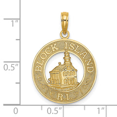 14K BLOCK ISLAND, RI w/ Lighthouse Charm