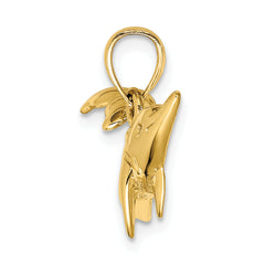 14K Polished Dolphin Charm
