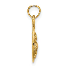 14K Two Dolphins in Circle Charm