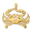 14K Blue Crab Charm