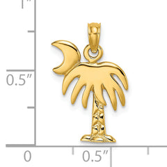 14K Polished Charleston Palm Tree Charm