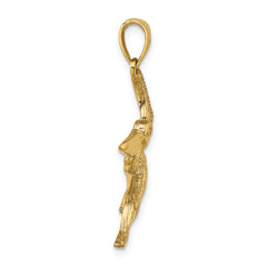 14K Flying Pelican Charm