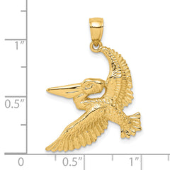 14K Flying Pelican Charm