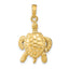 Sea Turtle Charm in 14K Yellow Gold, 27mm Moveable, Head & Legs - Sophia Jewelers