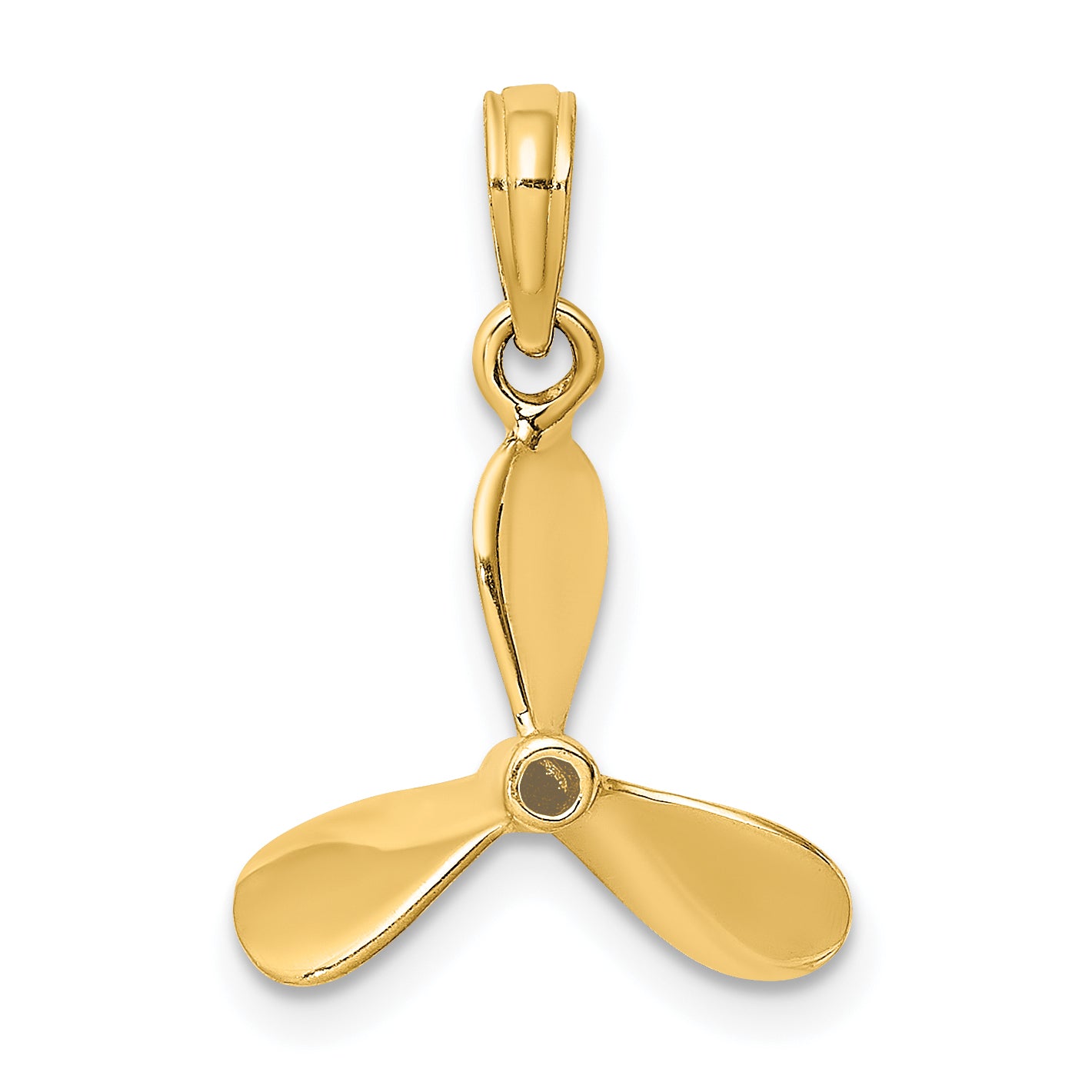 14K 3-D w/ 3 Blades Propeller Charm