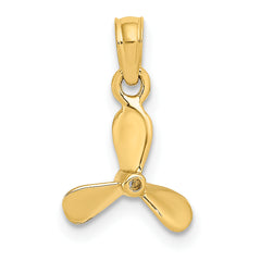 14K 3-D w/ 3 Blades Propeller Charm
