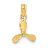 14K 3-D w/ 3 Blades Propeller Charm