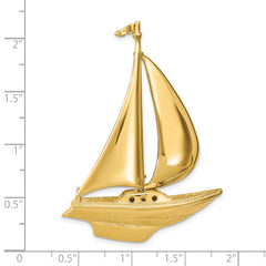 14K 3D Moveable Sailboat Slide