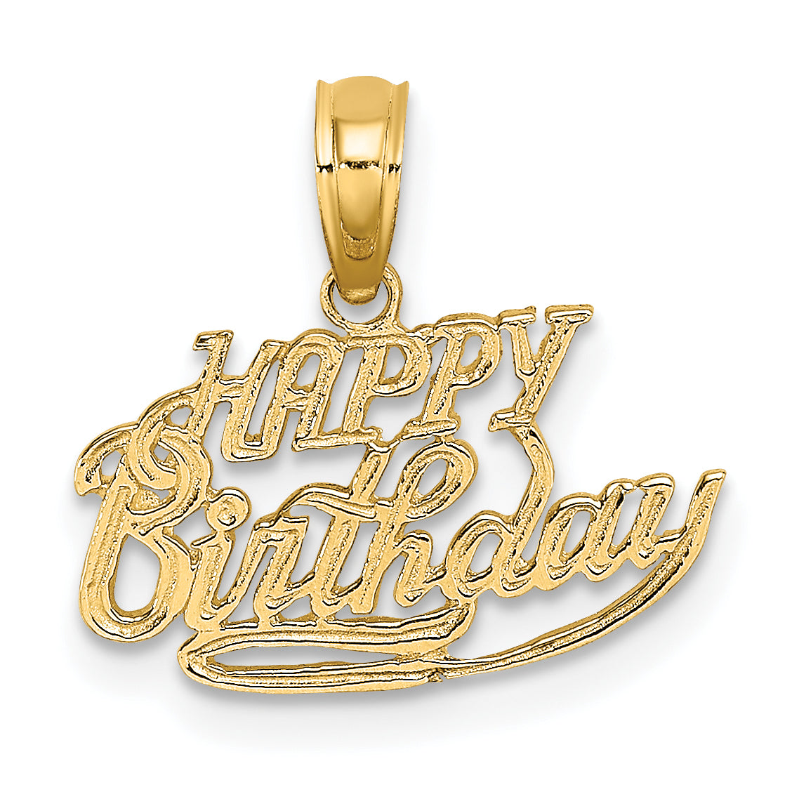 14k Solid Talking HAPPY BIRTHDAY Charm