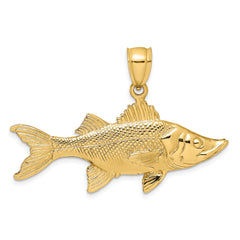 14K 3-D Tarpon Fish Charm