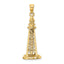 Sanibel Island Lighthouse Charm in 14K Yellow Gold, 38mm Textured - Sophia Jewelers