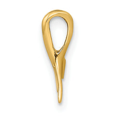 14K Mini Whale Tail Chain Slide