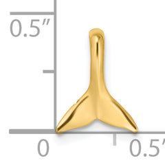 14K Mini Whale Tail Chain Slide