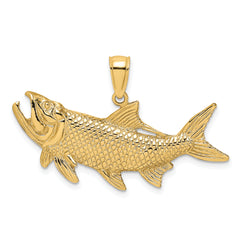 14K Tarpon Fish w/Open Mouth Charm
