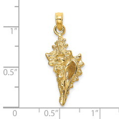 14K 3-D Conch Shell Charm