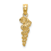 14K 3-D Mini Common Wentletrap Shell Charm