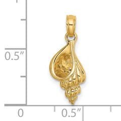 14K 3-D Mini Conch Shell Charm