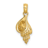 14K 3-D Mini Conch Shell Charm