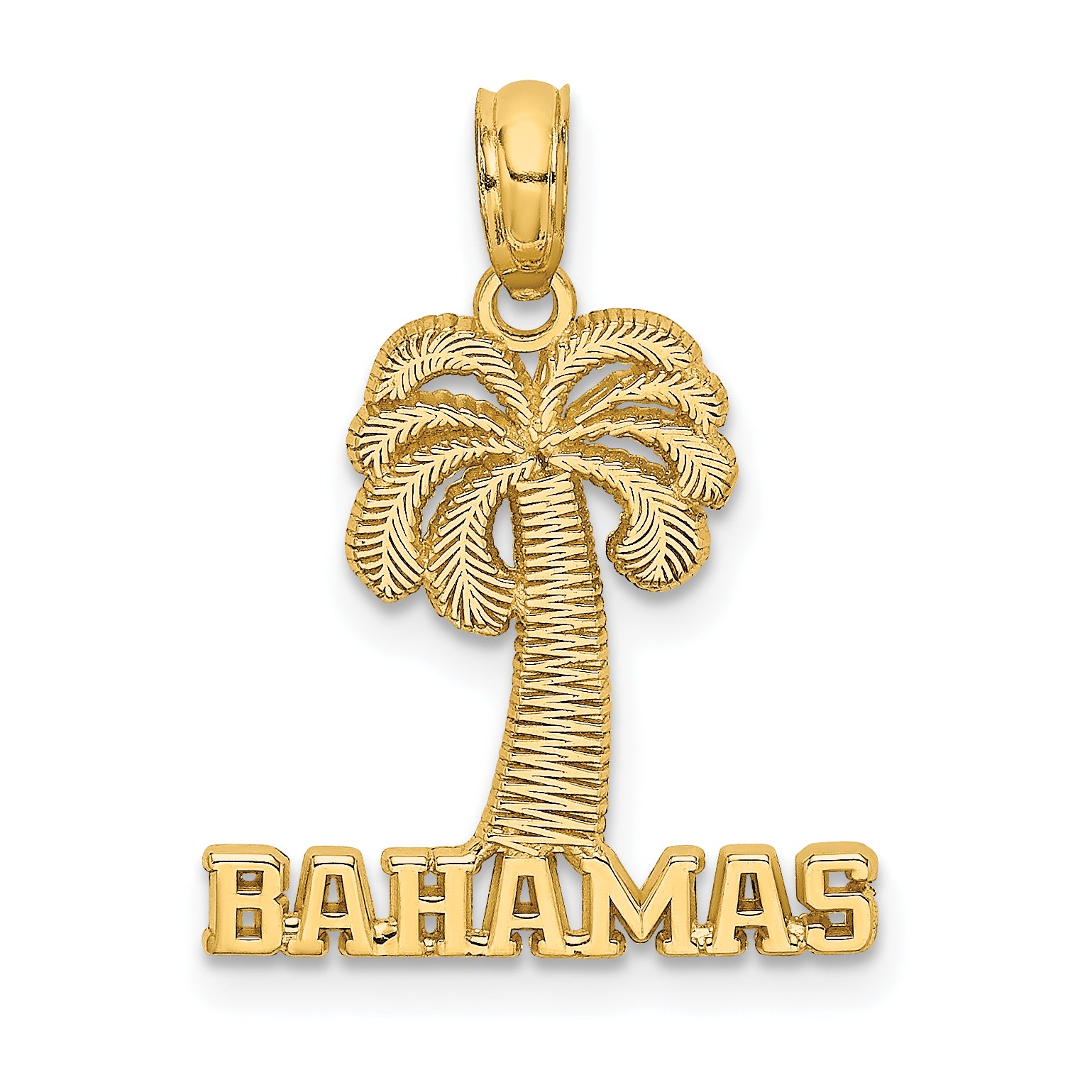 14K BAHAMAS Palm Tree Charm