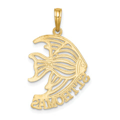 14K Polished ST. THOMAS Angelfish Charm