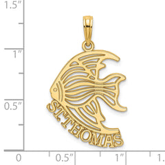 14K Polished ST. THOMAS Angelfish Charm