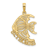 14K Polished ST. THOMAS Angelfish Charm