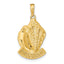 Conch Shell Pendant in 14K Yellow Gold, 28mm Textured - Sophia Jewelers