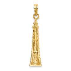14K 2-D Cape Hatteras Lighthouse Charm