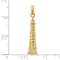 14K 2-D Cape Hatteras Lighthouse Charm