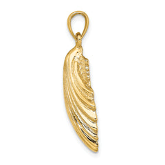 14K Polished Scallop Shell Charm