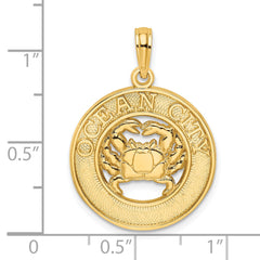 14K OCEAN CITY w/ Crab Charm