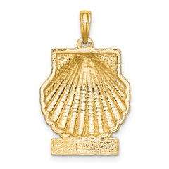 14K OCEAN CITY Scallop Shell Charm