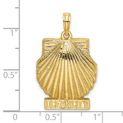 14K OCEAN CITY Scallop Shell Charm
