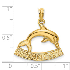 14K OCEAN CITY Dolphin Charm