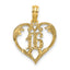 14K 16 Inside Heart Charm