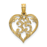 14K 35 In Heart Charm