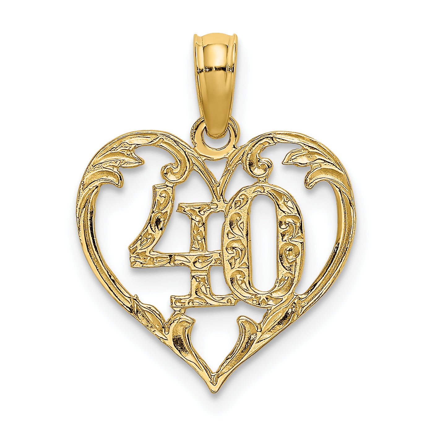 14K 40 In Heart Charm