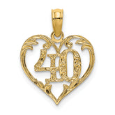14K 40 In Heart Charm