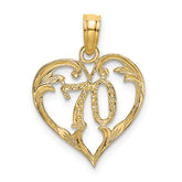 14K 70 In Heart Charm