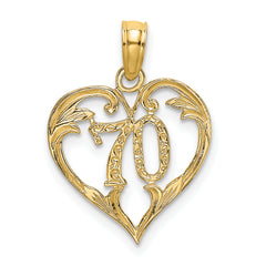 14K 70 In Heart Charm