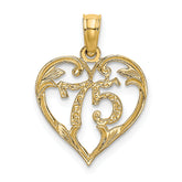14K 75 In Heart Charm