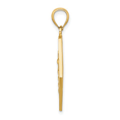 14K Textured Back Caduceus Medical Disc
